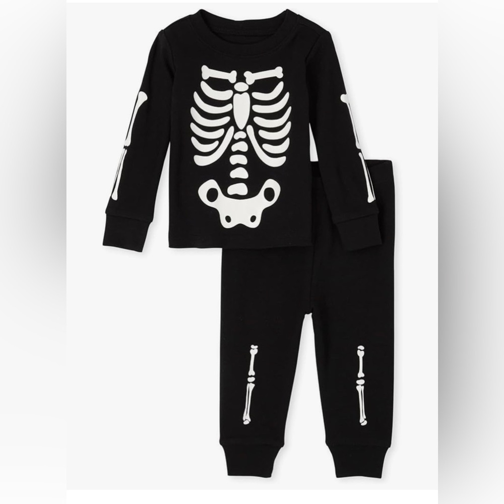 Baby Skeleton Print Pajamas